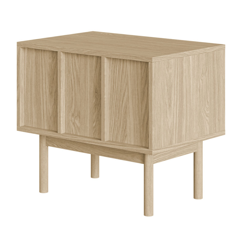 Nightstand with Drawer Oiled Oak