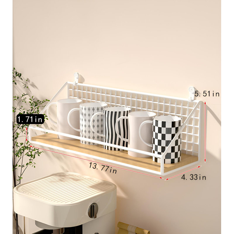 Porte-gobelet et gobelet mural No-Drill, H 5,9 po x l 13,77 po x P 4,72 po