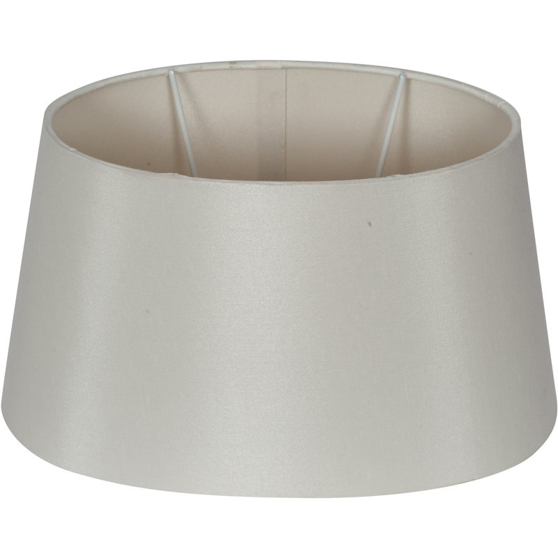 Martha Oval Silk Mix Tapered Lampshade, Cream, 20cm H x 35cm W x 19cm D