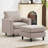 Brannen 35" Upholstered Single Accent Chair With Armrest And Moveable Ottoman Black Legs-1887487477