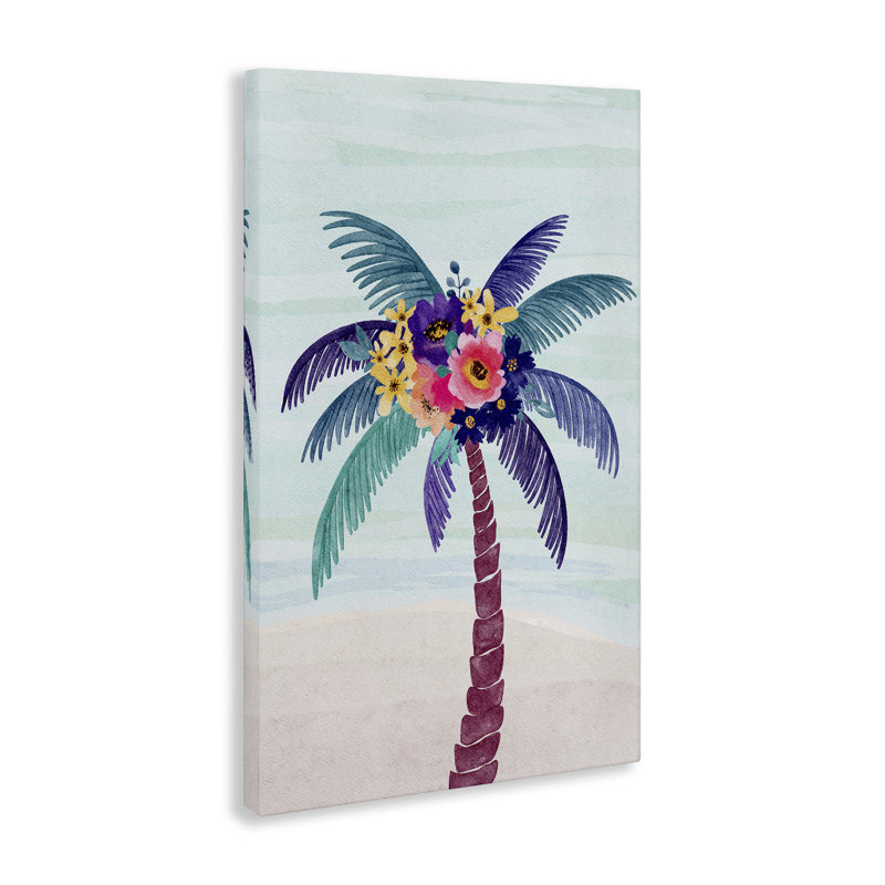 «Floral Palm Tree Beach» par JJ Design House LLC, H 45 po x l 30 po