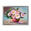 «Still Life Spring Pink Flowers In Vase», reproduction sur toile avec cadre flottant-939997532-939997534