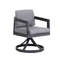 Ensemble repas de patio en aluminium 7 pièces Mesa avec chaises pivotantes