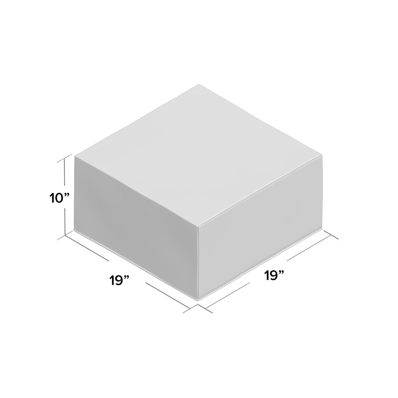 Pouf carré Basic, H 10 po x l 19 po x P 19 po, Bleu