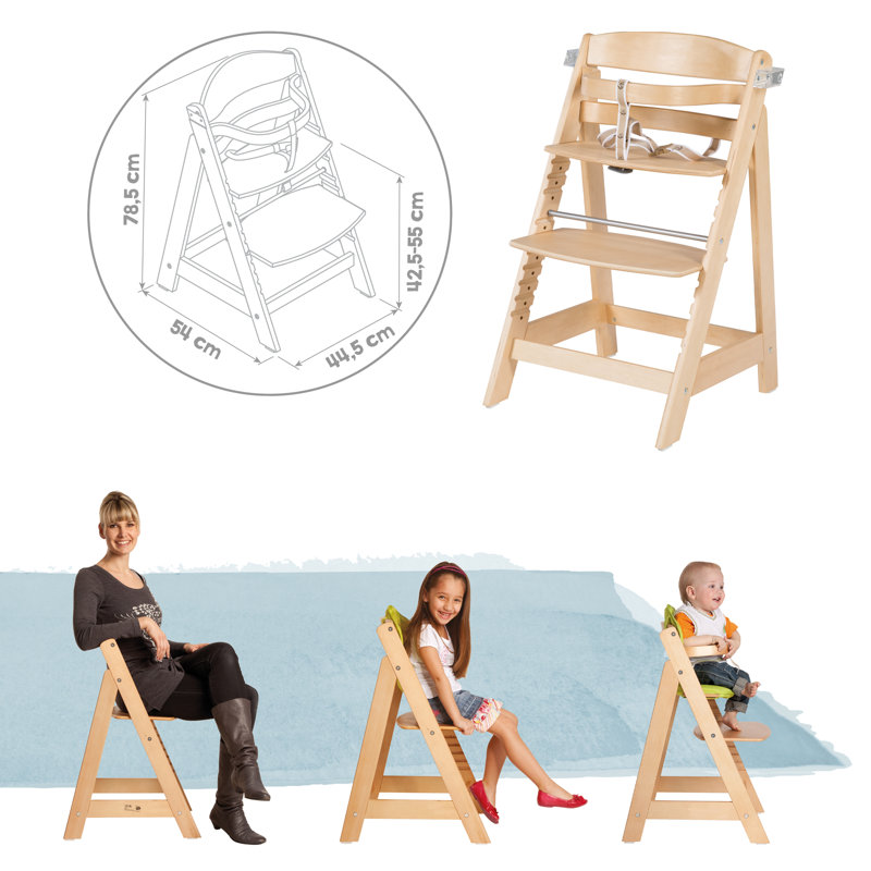 Sit Up High Chair, Light Brown