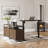 Normandie 66.1'' W Height Adjustable L-Shaped Standing Desk with and Cabinet-346534543