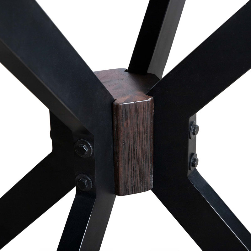 Table de bout moderne en acacia avec structure en bois robuste et en métal