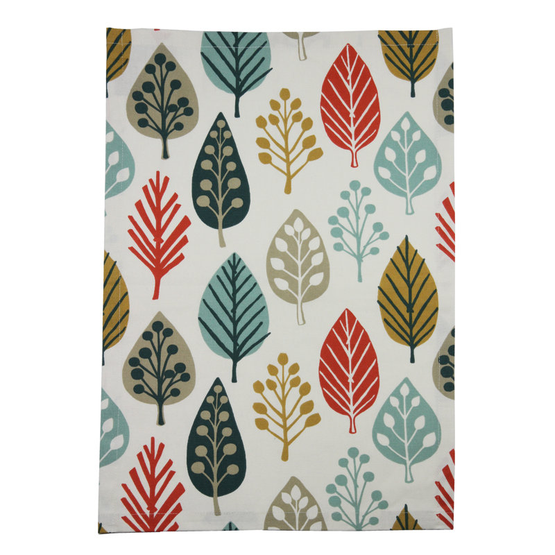 Esmerelda Linen Floral Rectangle Napkin, Terracotta Orange