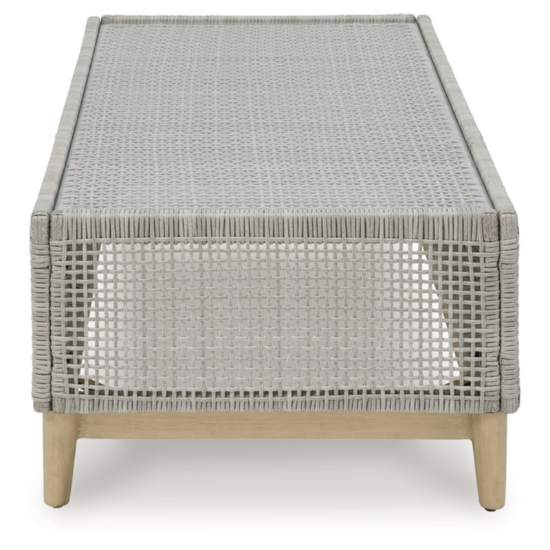 Breshae Rectangular Wicker Outdoor Coffee Table , 49.88'' in. W 28'' in. D