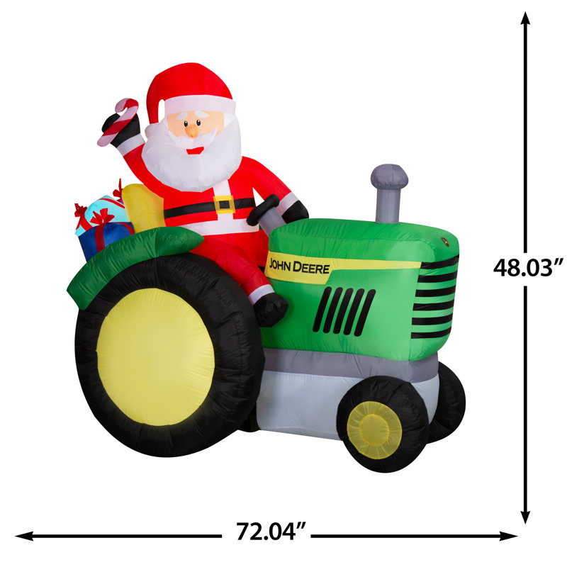 Tracteur John Deere Airblown avec scène du Père Noël scène de John Deere