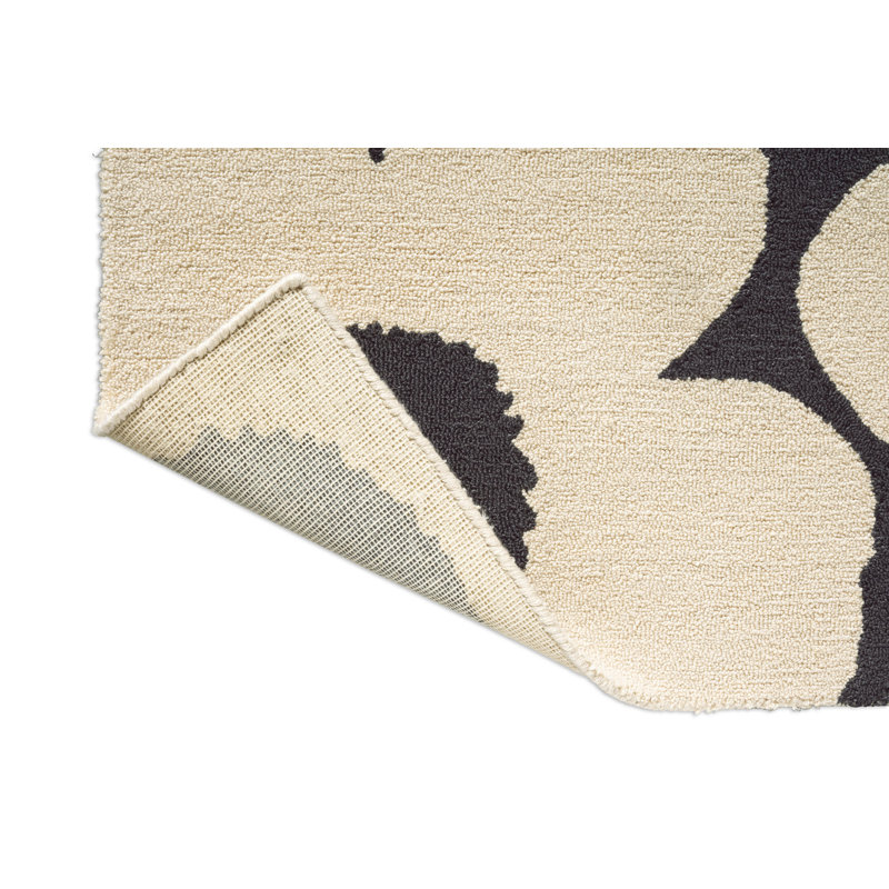 Unikko Honey | 132406, White/Charchoal, Rectangle 6'7" x 9'2"