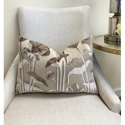 Housse de coussin en velours floral