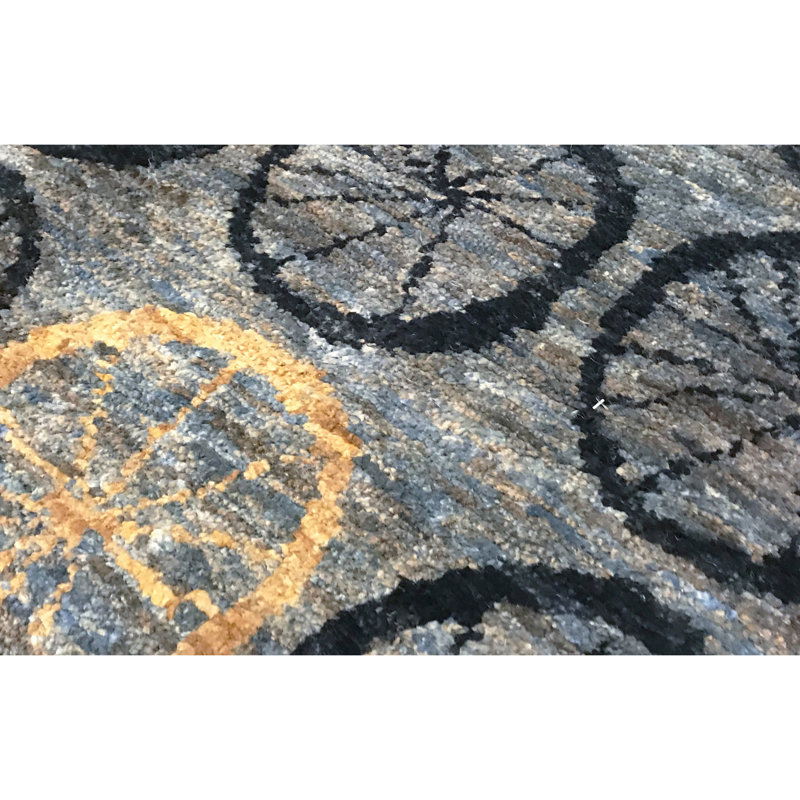 Hand-Knotted High-Quality Light Blue Area Rug