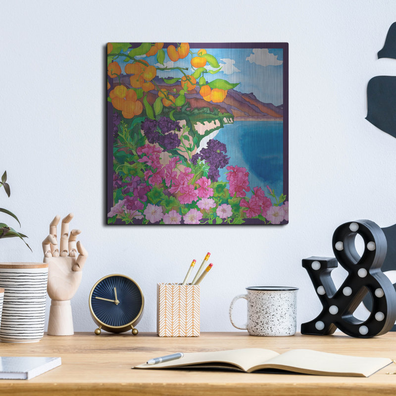 «Delorable Day- Square» par Carissa Luminess, art mural en métal, H 12 po x l 12 po