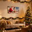 Ensemble de 3 reproductions d'art sur toile, "Christmas Santa Fabrication Gingerbread House In Kitchen"-453279849