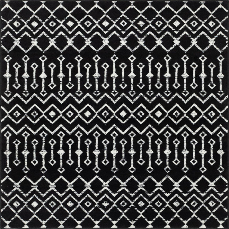 Moroccan Area Rug, Square 183cm