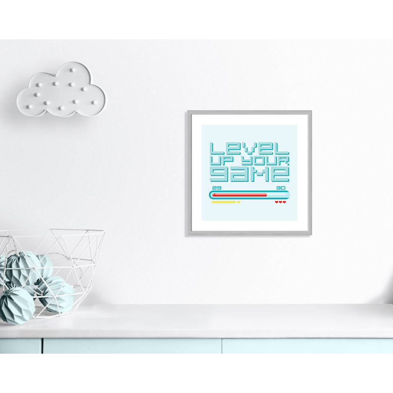 Niveau supérieur, art encadré, H 23,5 po x l 23,5 po x P 1,19 po, Encadré de boîte argent