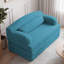 Canapé-lit pliable en velours côtelé Corduroy - Canapé convertible en mousse haute densité (azur)-133411921-133411920