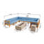 Ensemble de conversation modulaire d’extérieur avec coussins 10 pièces Heidi-77343889