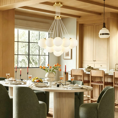 Newtown 13 - Light Glass Globe Pendant Light for Dinning Room