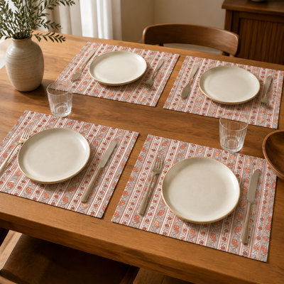 Ensemble de 4 tapis de table 12 po x 16 po Gulshan 