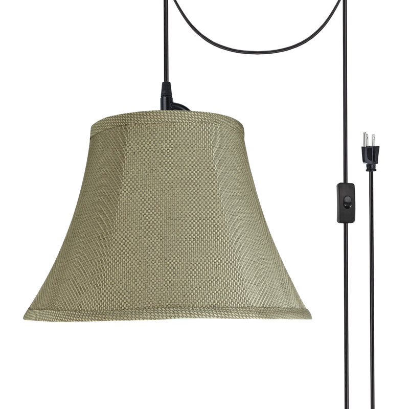 Justus 1 - Light Black Single Pendant, Brown/Green