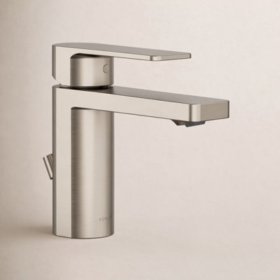 Parallel Single-Hole Bathroom Faucet with Drain