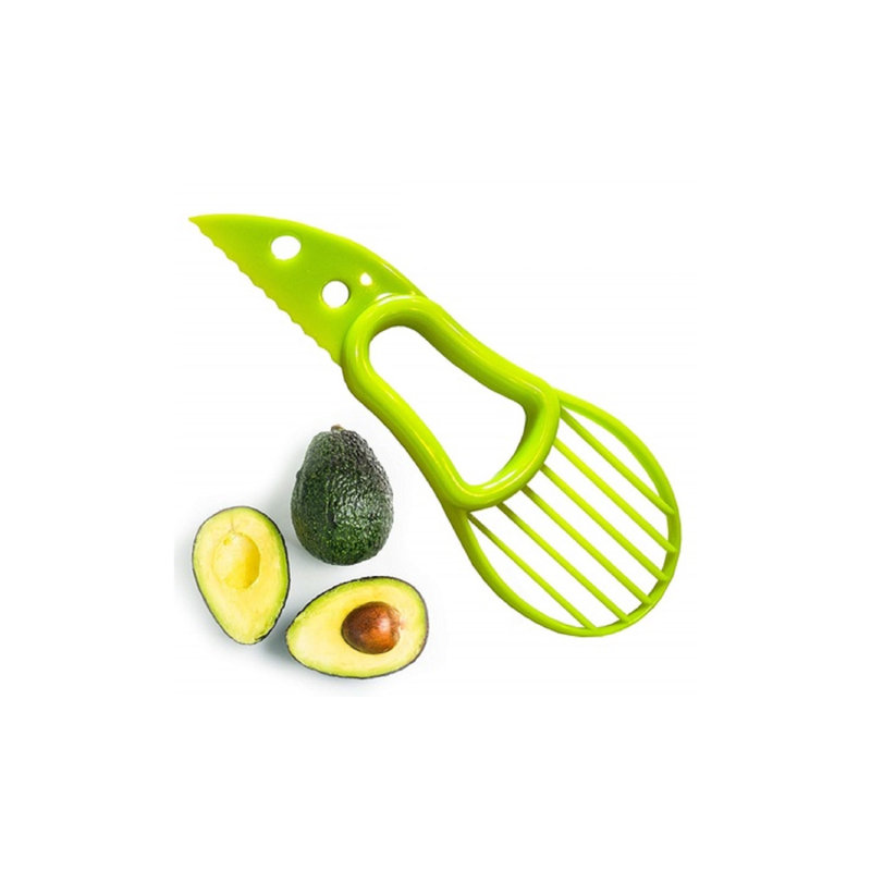 Waloo 3 in 1 Avocado Slicer and Pitter Tool Green Edition