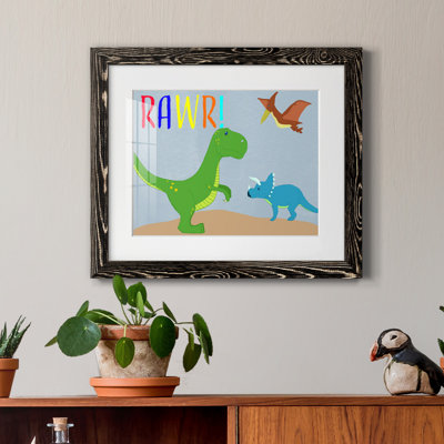 Rawr! par J Paul - Reproduction d'art textuel sur papier encadré