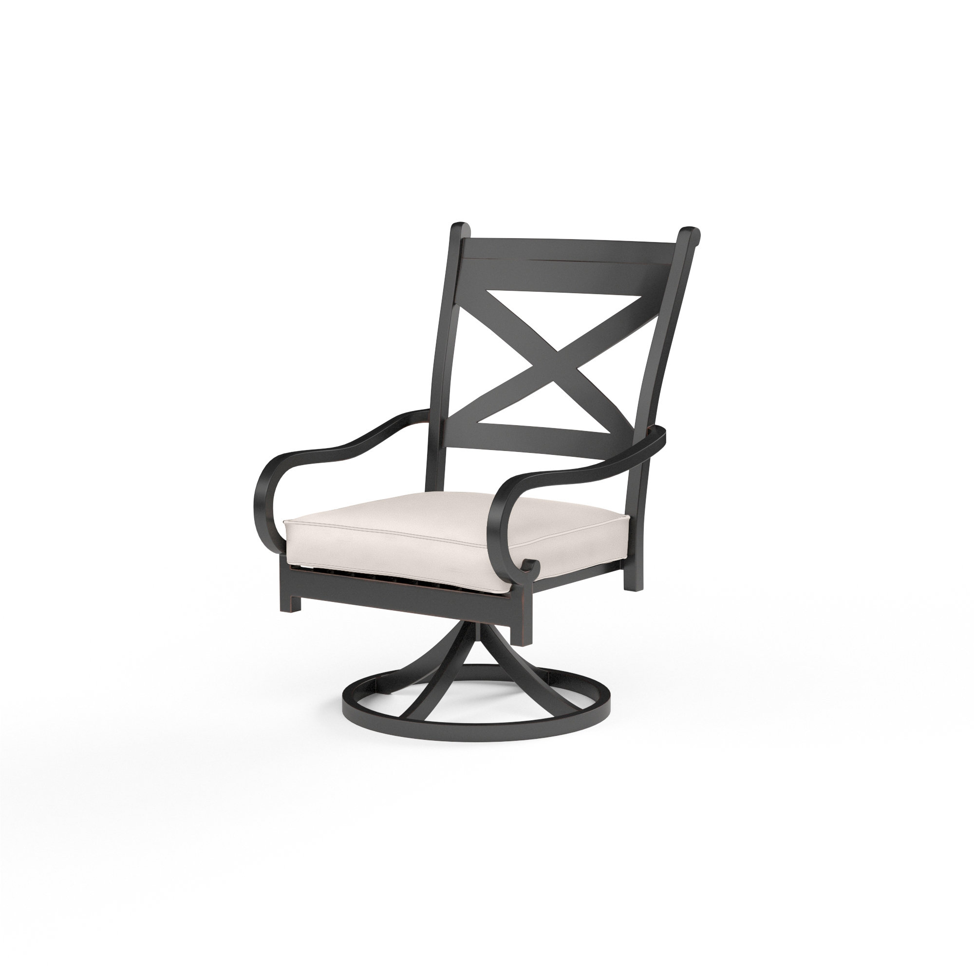Monterey Premium All-Weather Wicker Outdoor Dining Armchair with Sunbrella® Cushion, Canvas Natural Sunbrella® Canvas