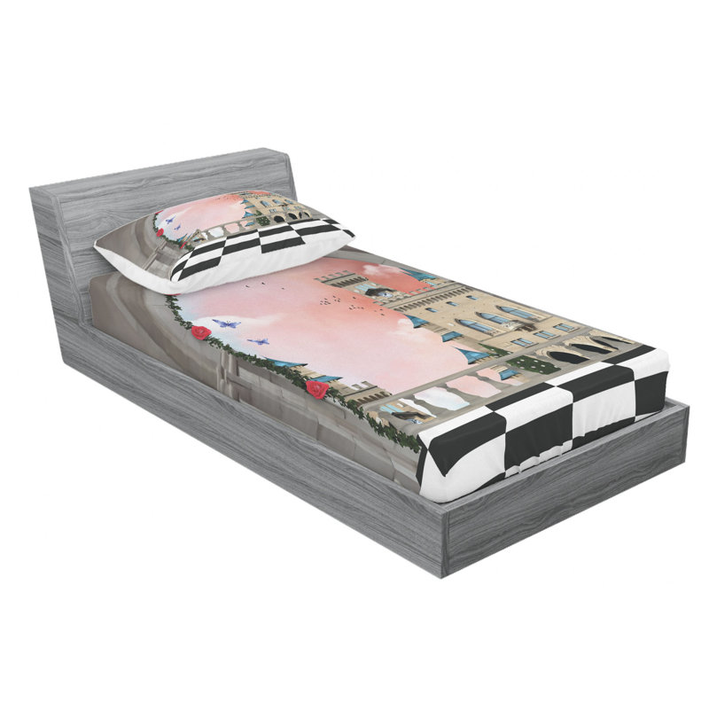 Microfiber Sheet Set, Twin Sheet Set with Fitted Sheet