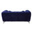 Causeuse en velours bleu Atronia