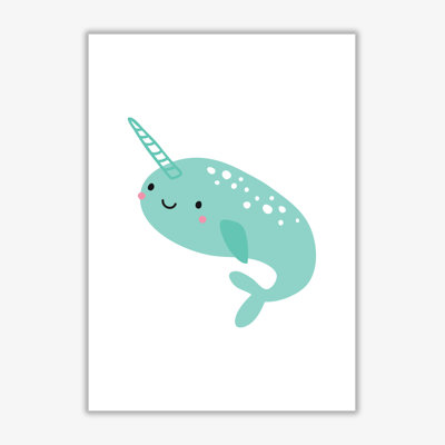 Children's Animals, Narwhal - Print