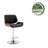 Litton Swivel Adjustable Height Faux Leather Bar Stool-532554168