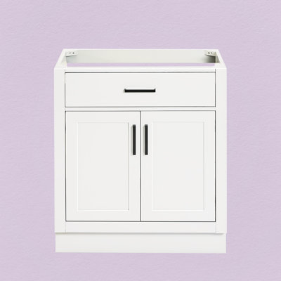 Osoria 30'' Solid Wood Single Bathroom Vanity Base Only, Base Cabinet without Top