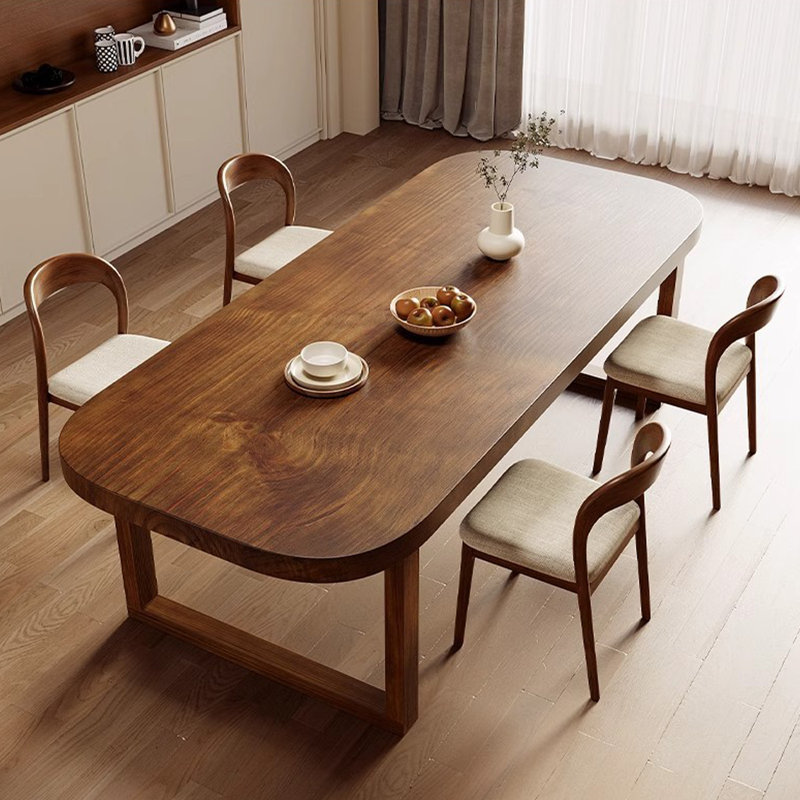Javarrie 4 - Person Pine Solid Wood Solid Wood Top Sled Dining Set, 29.53"H x 70.87"L x 31.5" W