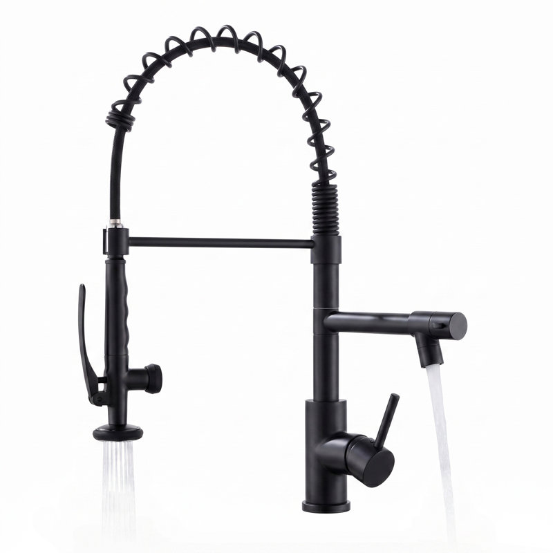 Robinet de cuisine commercial High Arc, Noir mat