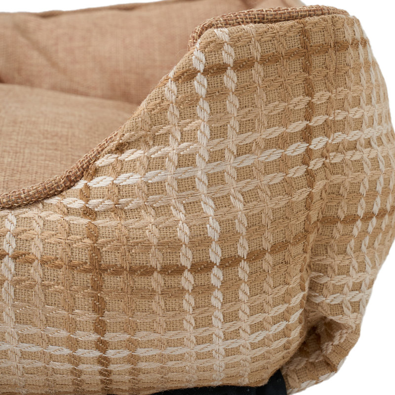 Pet Bed, Khaki, Small (13cm H x 50cm W x 40cm D)
