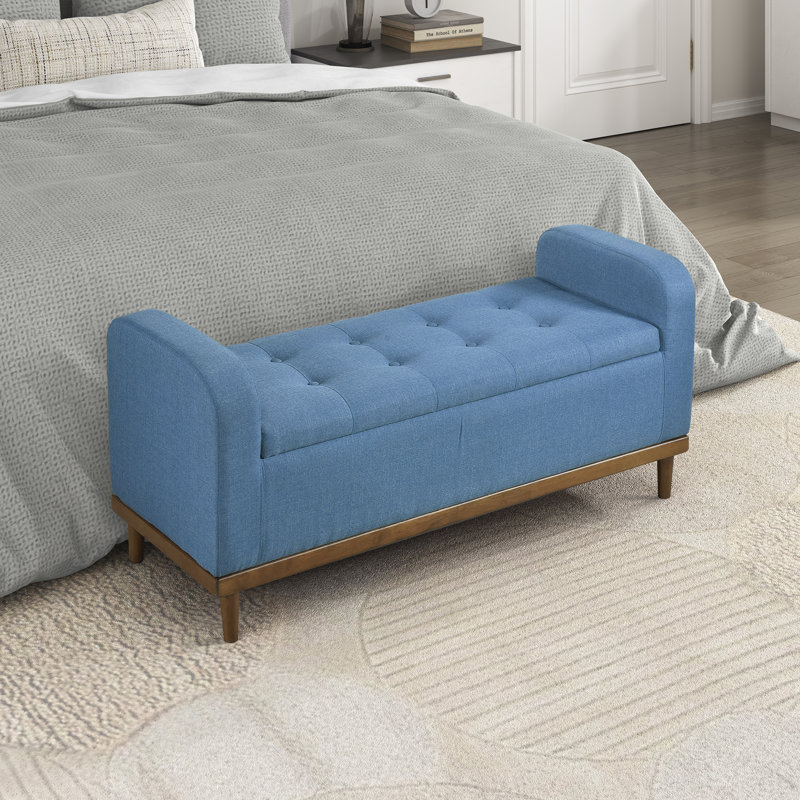 Banc de rangement 50 po Prea, Bleu