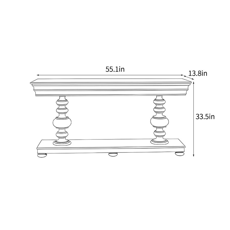 American-style country simple console table