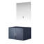 30 po X 22 Meuble-lavabo gris foncé avec miroir à DEL - Armoire spacieuse entièrement assemblée