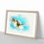 Green Turtle in Abstract - Framed Print-55736339-55736343