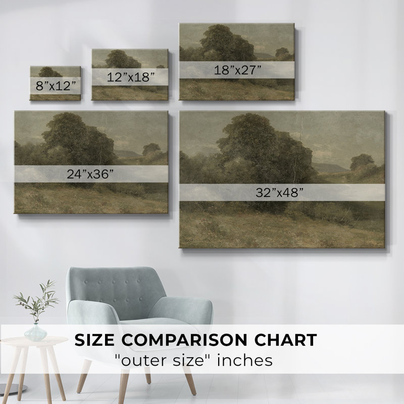Paysage rétro - DCCLCLXXIV sur toile, H 41 po x l 61 po