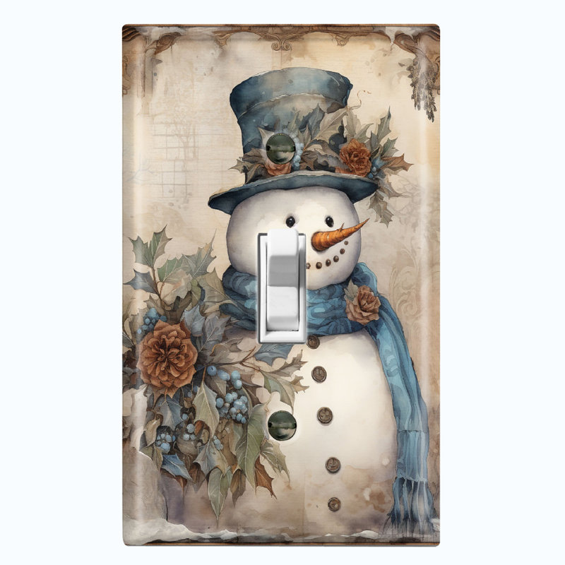 Plaque murale standard avec interrupteur à bascule de Noël 1 personne