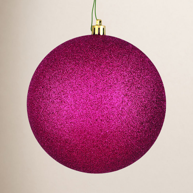 Décoration de boule décorative des Fêtes, H 8 po x l 8 po x P 8 po, Baie rouge scintillante