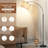 79'' Arc Floor Lamps For Living Room, Modern Standing Lamp With Adjustable Hanging Drum Shade, Black Tall Pole Lamp
