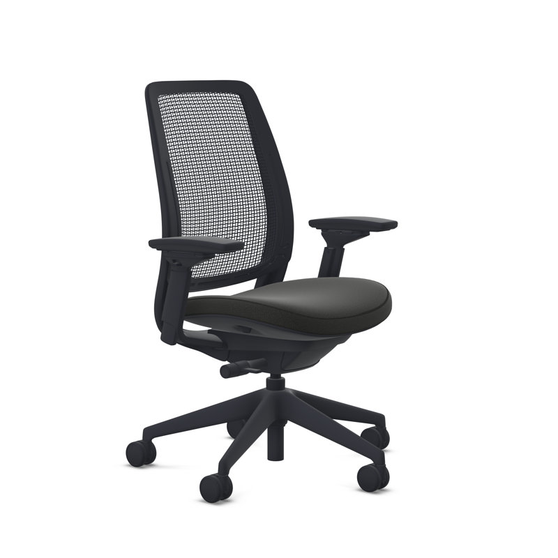 Steelcase Series 2 3D Microknit Airback Task Chair, Onyx/Licorice, Black, Carpet
