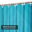 Rideau de douche bleu clair avec 12 crochets-768258860