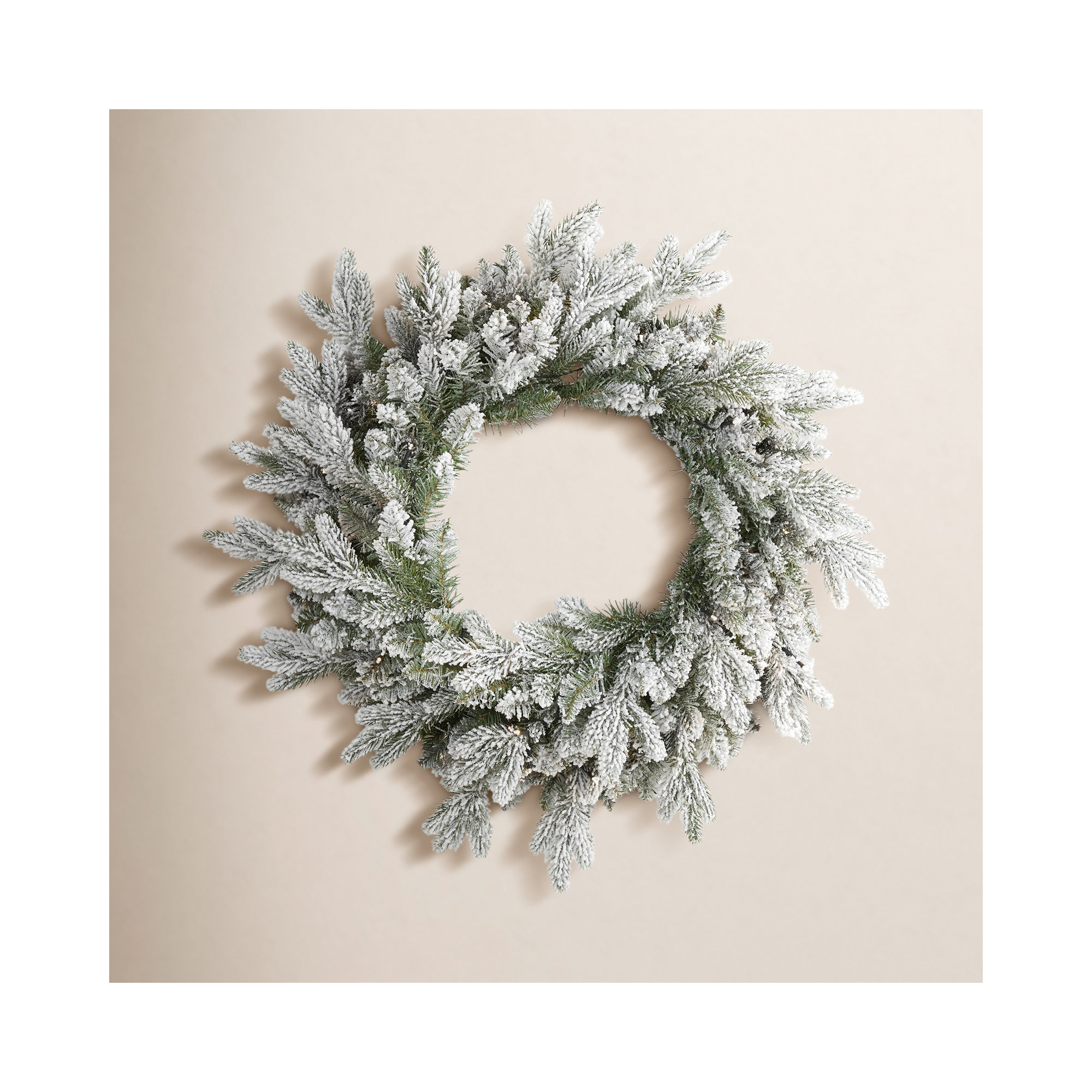 24'' Faux Pine Lighted Wreath