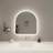 32 Inch Arch LED Front and Backlit Wall Mirror in Silver-1347360996-1347360994